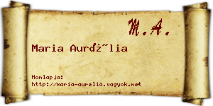 Maria Aurélia névjegykártya